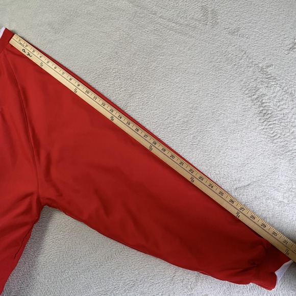 Vintage Krispy Kreme Jacket Mens XL Red V Neck Windbreaker Charles River Apparel - Picture 8 of 10